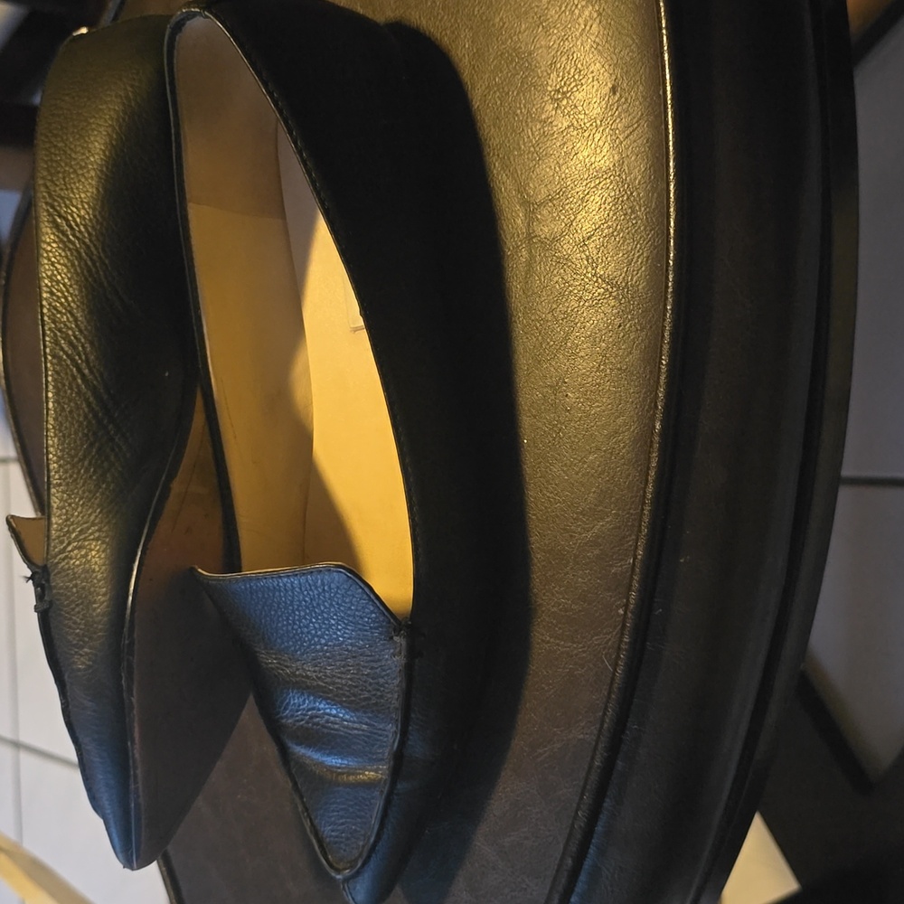 Karl Lagerfeld Destine Women's Black Leather Flats - Picture 4 of 7